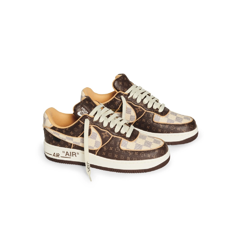 Nike Air Force 1 Low Louis Vuitton Monogram Brown Damier Azur Store 1# High  Quality UA Products