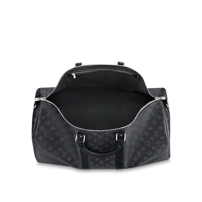 Louis Vuitton Monogram Eclipse Keepall Bandouliére 55 w/ Strap - Black  Carry-Ons, Luggage - LOU788760