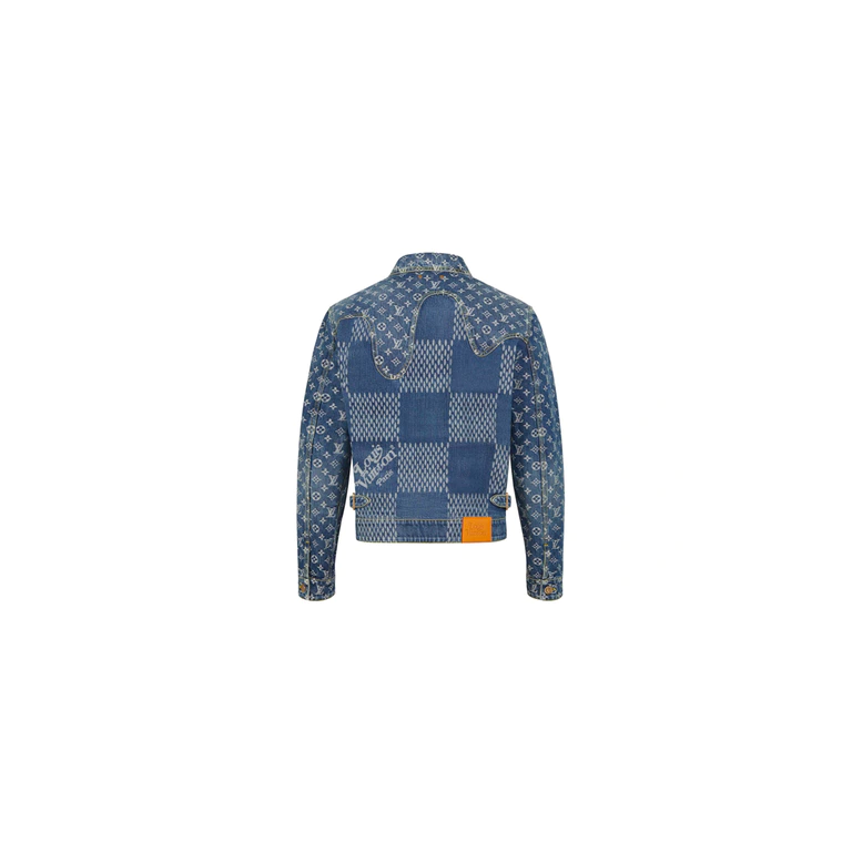 Louis Vuitton x Nigo Giant Damier Waves Mngm Denim Jacket Indigo
