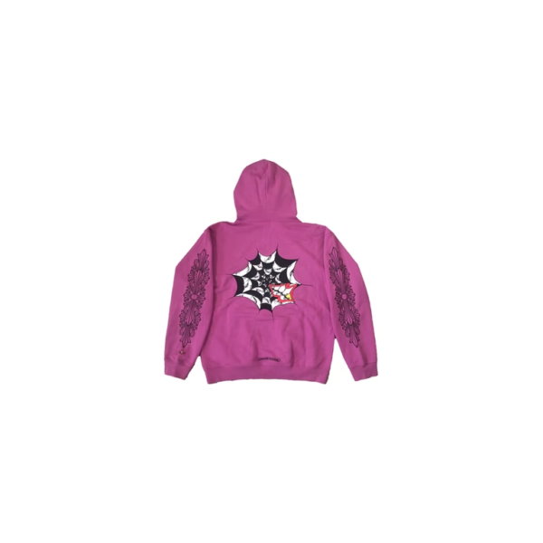 Chrome Hearts Matty Boy Spider Web Hoodie Purple