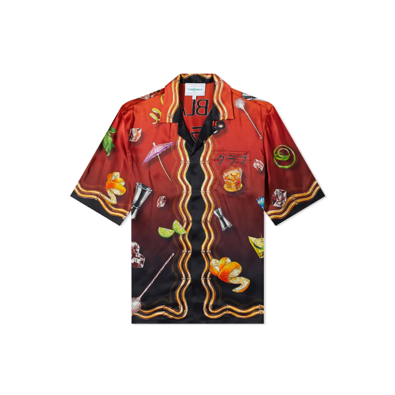 CASABLANCA RED SHORT SLEEVE SILK SHIRT - Store 1# High Quality UA Products