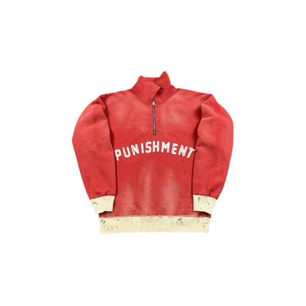 SAINT MICHAEL Punishment Embroidery Polo Styled Sweatshirt