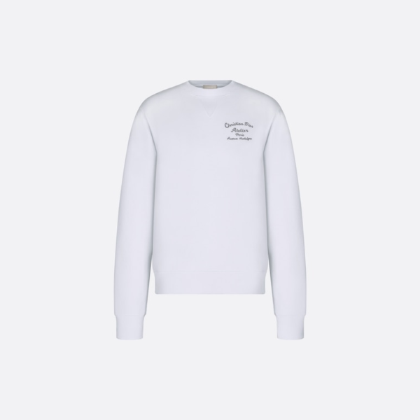 'CHRISTIAN DIOR ATELIER' SWEATSHIRT White Organic Cotton Fleece