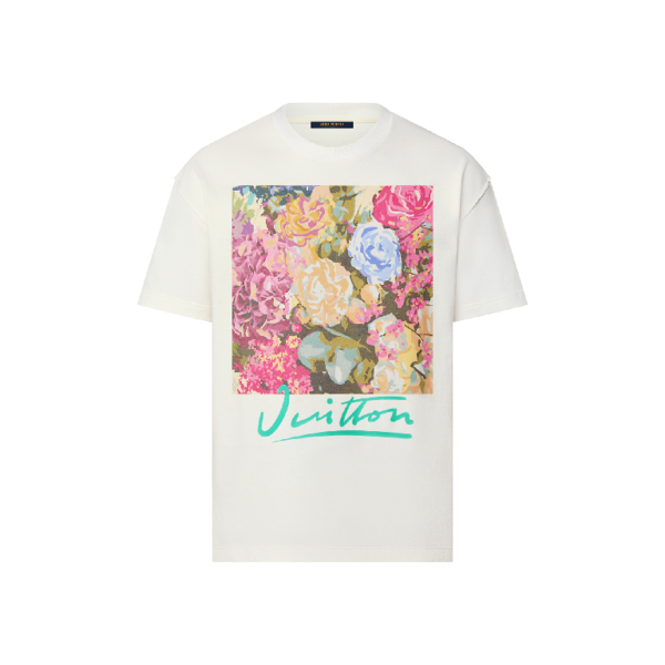 LV FLOWER TAPESTRY PRINT T-SHIRT