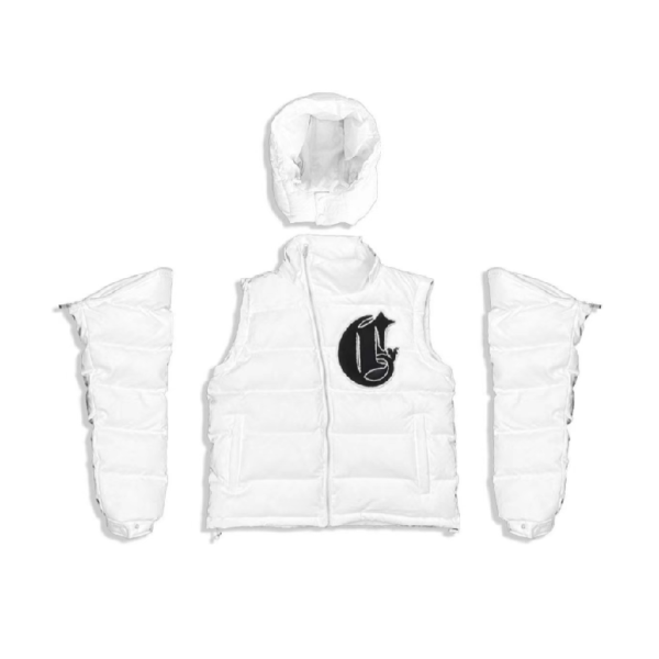 Corvidae Puffer Jacket - White