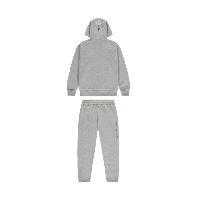 TRAPSTAR CHENILLE DECODED 2.0 HOODED TRACKSUIT - GREY / ICE BLUE ...