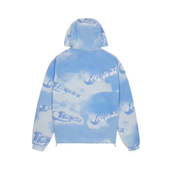 TRAPSTAR HYPERDRIVE CLOUD WINDBREAKER JACKET - BLUE / WHITE