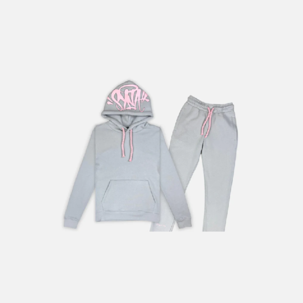 SYNAWORLD SYNA LOGO TRACKSUIT - GREY / PINK