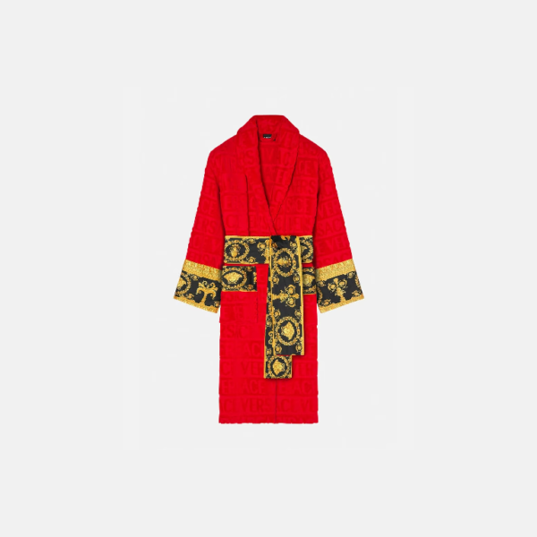 VERSACE I LOVE BAROQUE BATHROBE - RED