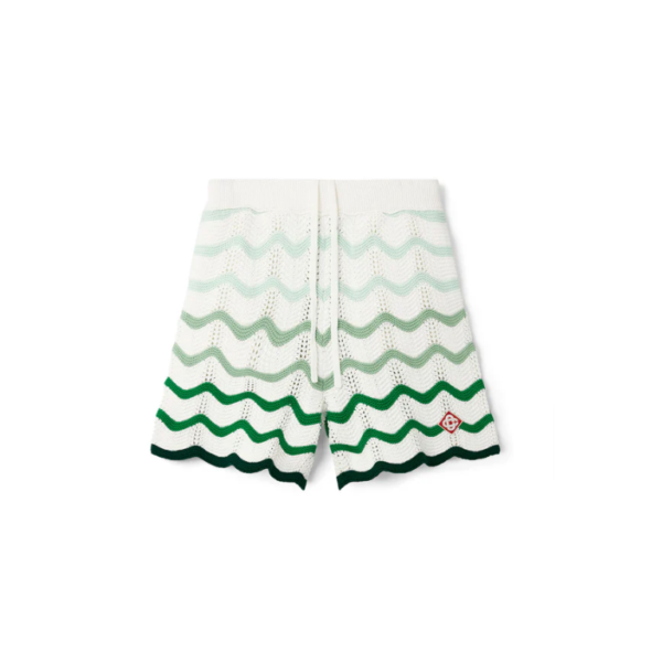 Casablanca Paris Wavy Gradient Crochet Shorts